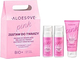 Набір для обличчя - Aloesove Pink (cleanser/75ml + peel/50ml + cr/50ml) — фото N1