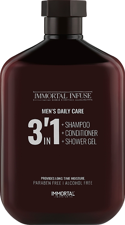Шампунь для волос 3в1 - Immortal Infuse Men’s Daily Care 3 in 1 — фото N1