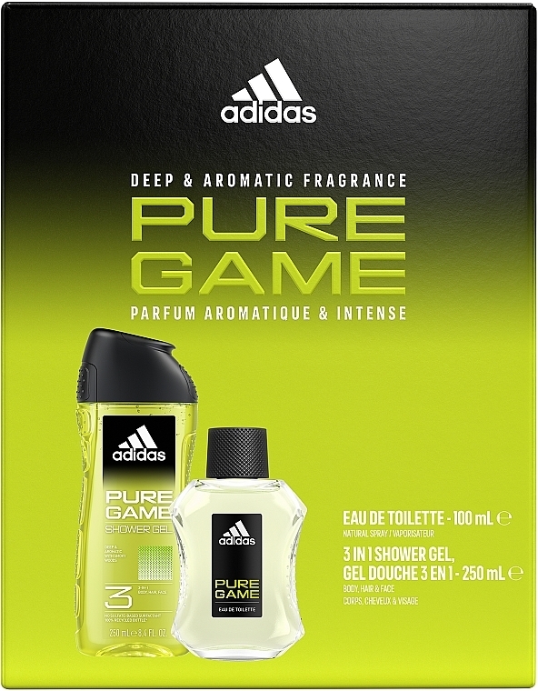Adidas Pure Game - Набір (edt/100ml + sh/gel/250ml) — фото N2