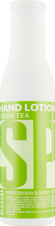 Лосьон для рук "Зелёный чай" - Kodi Professional Hand Lotion Green Tea — фото N1