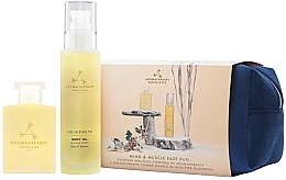 Подарочный набор - Aromatherapy Associates Mind & Muscle Ease Duo (b/oil/100ml + sh/oil/55ml + bag) — фото N1