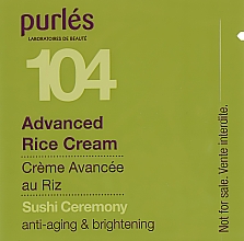 Духи, Парфюмерия, косметика Рисовый крем для лица - Purles 104 Advanced Rice Cream (пробник)