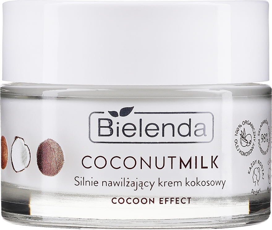 Інтенсивний зволожувальний кокосовий крем - Bielenda Coconut Milk Strongly Moisturizing Coconut Cream — фото N3