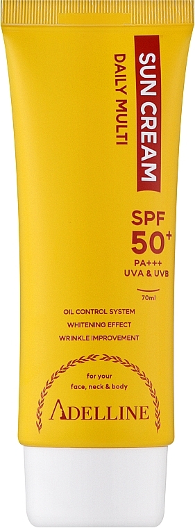 Сонцезахисний крем для обличчя й тіла - Adelline Daily Multi Sun Cream SPF 50+/PA+++ — фото N1