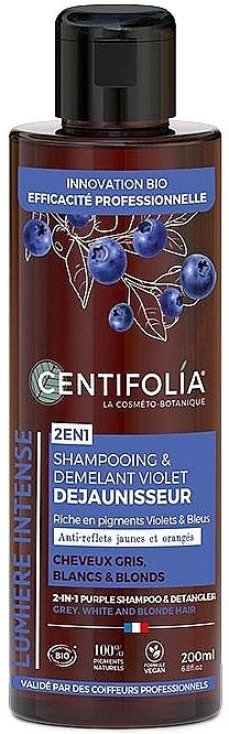 Шампунь для седых и светлых волос - Centifolia Purple Shampoo & Detangler 2in1 — фото N1