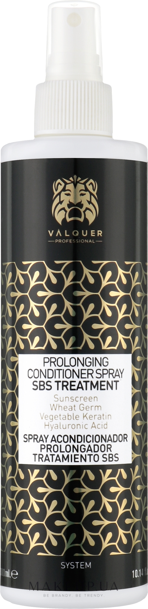Укрепляющий кондиционер-спрей для волос - Valquer Prolonging Conditioner Spray Sbs Divinityeffect — фото 300ml