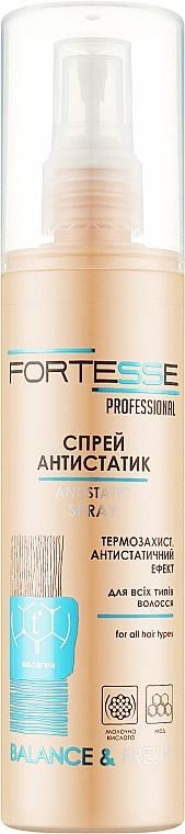 Балансирующая спрей-термозащита с антистатическим эффектом - Fortesse Professional Balance & Fresh Antistatic Spray
