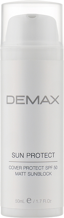 Солнцезащитный крем для лица - Demax Sun Protect Cover Protect Matt Sunblock SPF 50 — фото N1