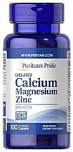 Пищевая добавка "Кальций, магний, цинк" - Puritan's Pride Chelated Calcium Magnesium Zinc — фото N1