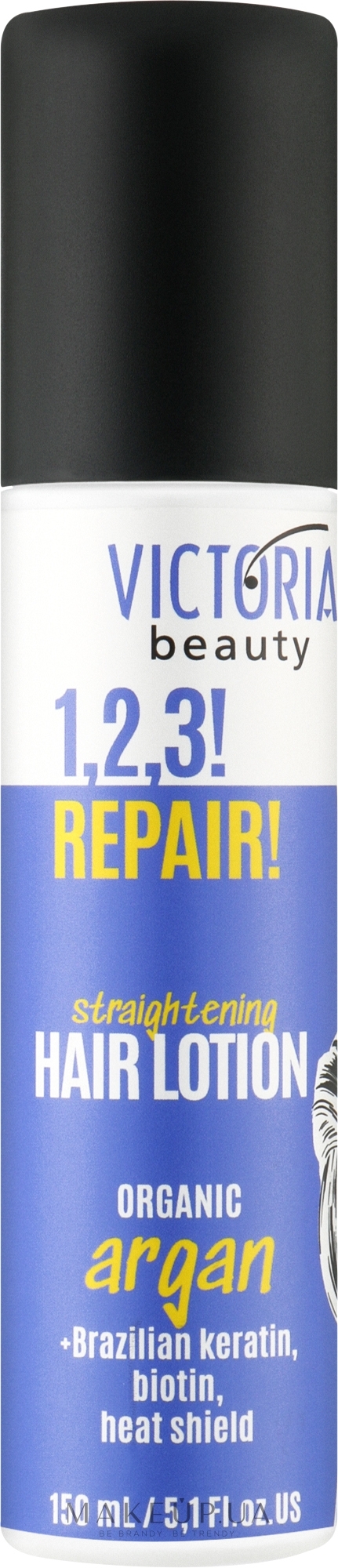 Лосьйон для випрямлення волосся - Victoria Beauty 1,2,3! Repair! Hair Lotion — фото 150ml