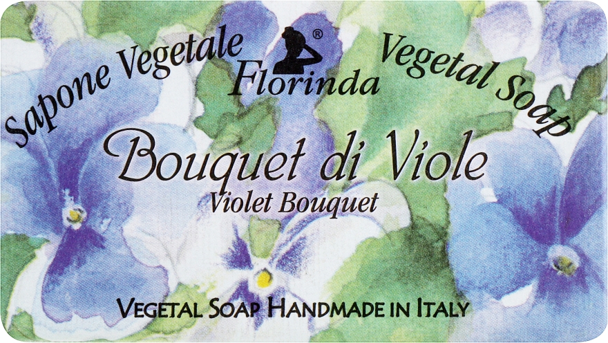 Мыло натуральное "Букет фиалок" - Florinda Sapone Vegetale Vegetal Soap Violet Bouquet — фото N1