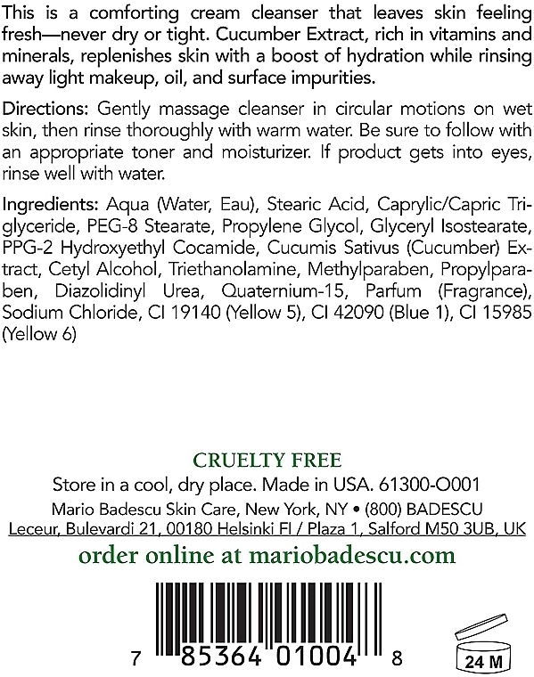 Очищающий крем с экстрактом огурца - Mario Badescu Cucumber Cream Soap — фото N2