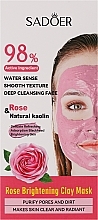 Духи, Парфюмерия, косметика Осветляющая глиняная маска с экстрактом розы и каолином - Sadoer Rose Brightening Clay Mask