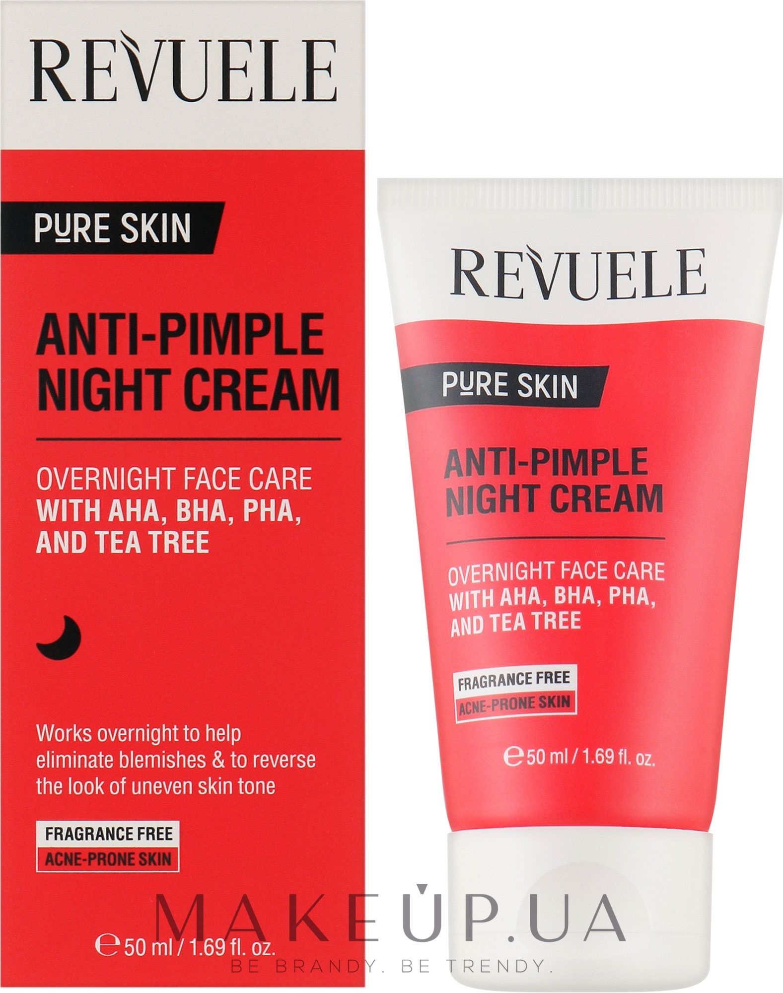 Крем ночной для лица против прыщей - Revuele Pure Skin Anti-Pimple Night Cream — фото 50ml