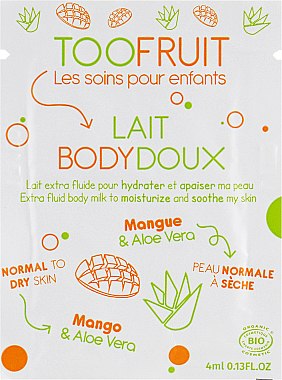 Молочко для тіла "Манго та алое вера" - Toofruit Extra Fluid Body Milk (пробник) — фото N1