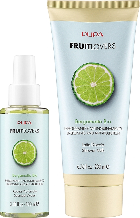 Набор - Pupa Fruit Lovers Bergamot (sh/milk/200ml + b/spray/100ml + box) — фото N2