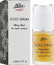 Лифтинг-сыворотка для лица и контура глаз - Mila Perfect Gold Serum Liifting Effect For Eyes Contour — фото N2