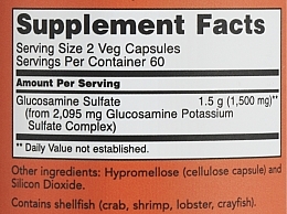 Капсули "Глюкозамін сульфат", 750 мг - Now Foods Glucosamine Sulfate 750 mg — фото N3