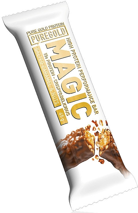 Протеїновий батончик "Солоні горіхи та карамель" - PureGold Protein Magic Bar Salted Nuts & Caramel — фото N1