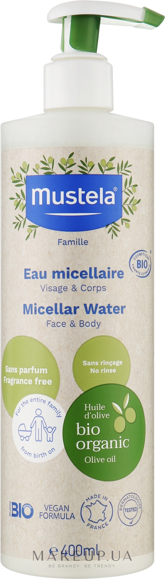 Мицеллярная вода для лица и тела - Mustela Famille Micellar Water Face & Body — фото 400ml