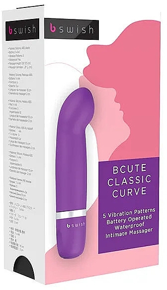 Вибратор, фиолетовый - B Swish bCute Classic Curve Purple — фото N1