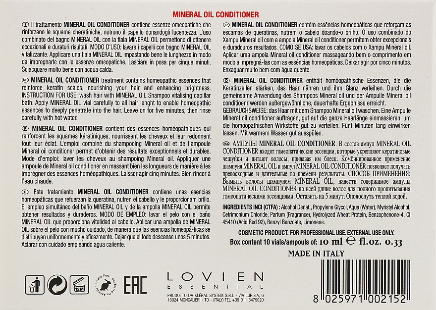 Кондиціонер для волосся з мінеральним маслом - Lovien Essential Mineral Oil Conditioner — фото N3