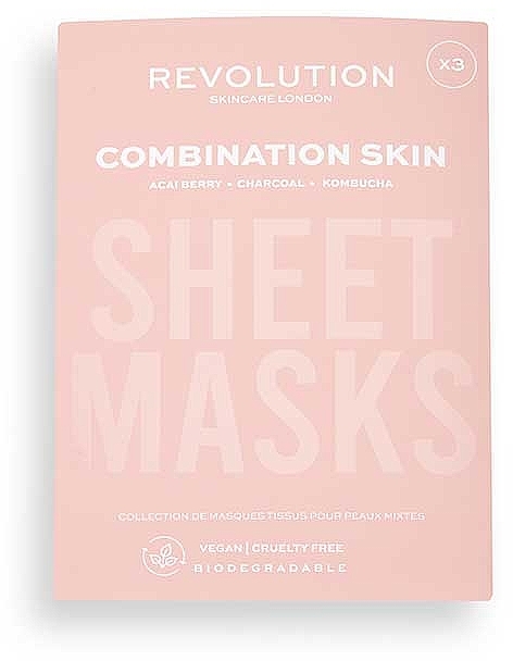 Набор масок для комбинированной кожи - Revolution Skincare (f/mask/3pcs) — фото N1