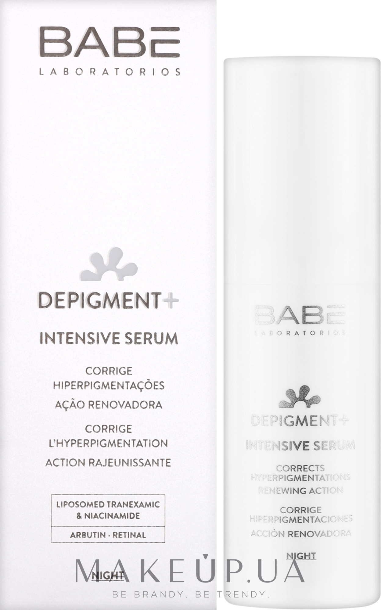 Интенсивная ночная сыворотка против пигментации - Babe Laboratorios Depigment+ Intensive Serum — фото 30ml