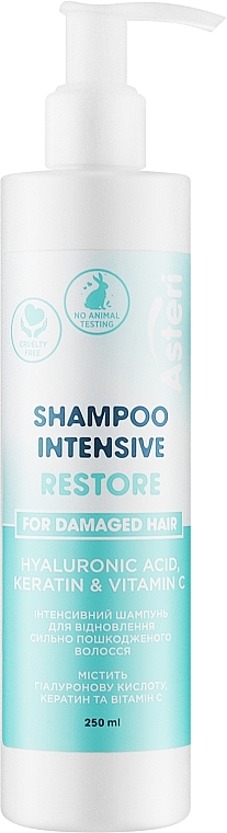 Інтенсивний шампунь для відновлення сильно пошкодженого волосся - Asteri Restore Intensive Shampoo — фото N1