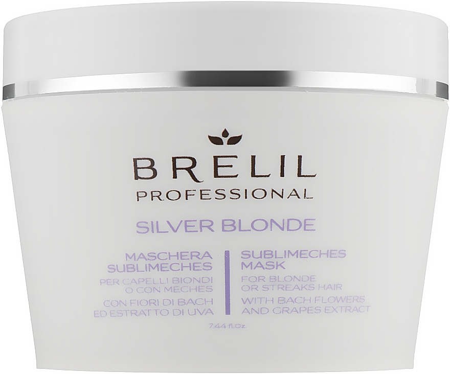 Маска для устранения желтизны - Brelil Silver Blonde Sublimeches Mask