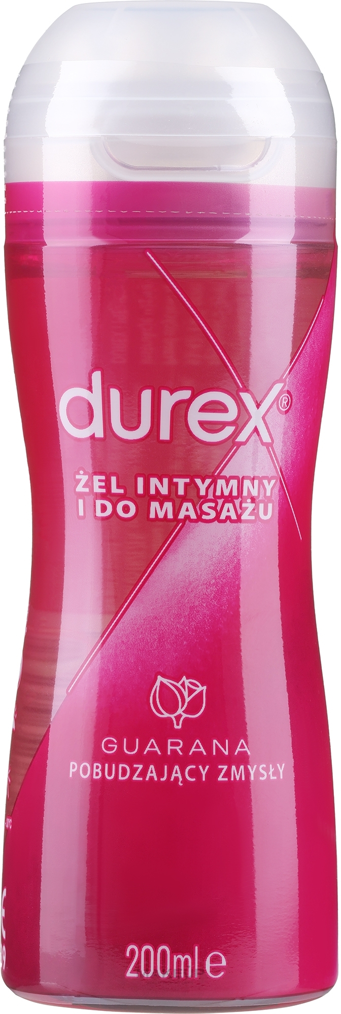 Інтимний гель-змазка з масажним аплікатором "Гуарана" - Durex Play Massage 2 in 1 Sensual — фото 200ml