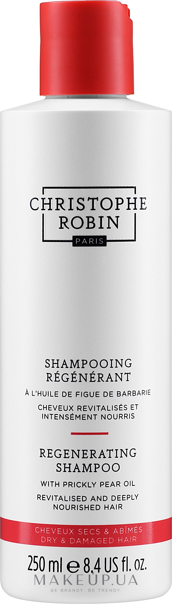 Шампунь з олією опунції для сухого й пошкодженого волосся - Christophe Robin Regenerating Shampoo with Prickly Pear Oil — фото 250ml