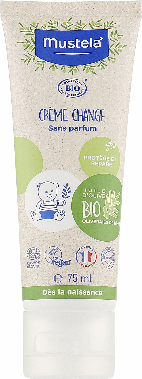 Успокаивающий крем - Mustela Organic Change Cream — фото N1