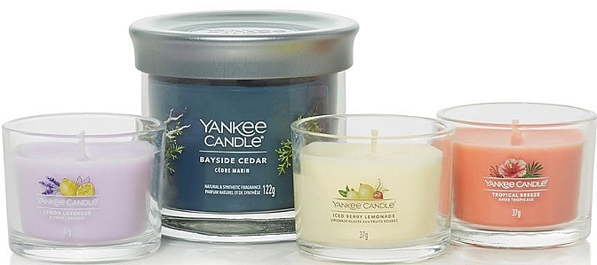 Набор - Yankee Candle Signature (cand/3x37g + cand/122g) — фото N2