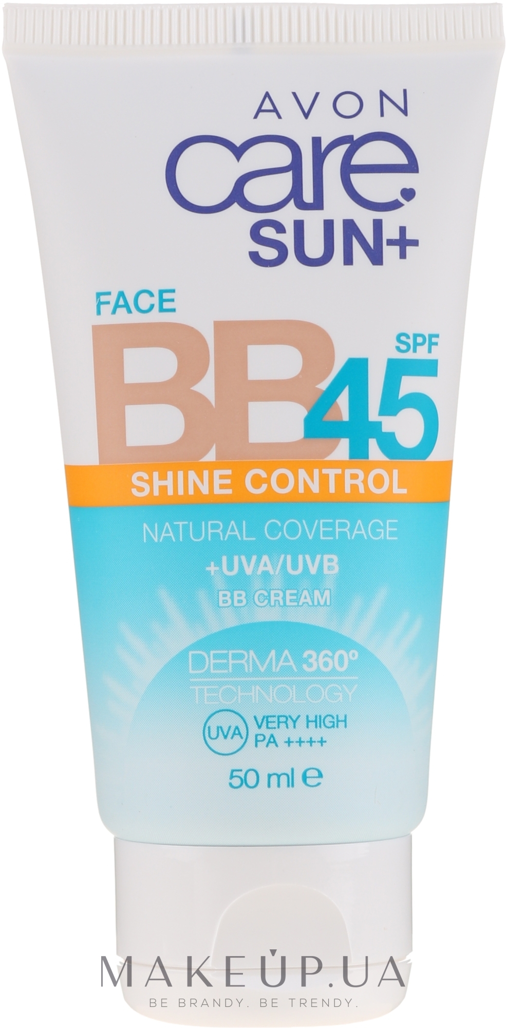 BB-крем с матирующим эффектом - Avon Care Sun+ Shine Control Face BB Cream SPF45 — фото Natural