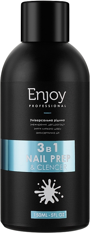 Универсальное средство "3 в 1" - Enjoy Professional 3 in 1 Nail Prep & Clencer — фото N1