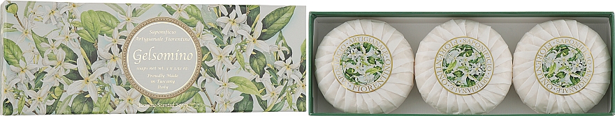 Набор натурального мыла "Жасмин" - Saponificio Artigianale Fiorentino Jasmine Scented Soap (soap/3pcsx100g)