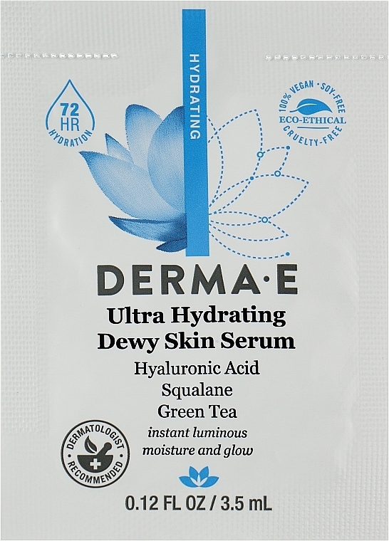 Ультраувлажняющая сыворотка с гиалуроновой кислотой - Derma E Ultra Hydrating Dewy Skin Serum (пробник)