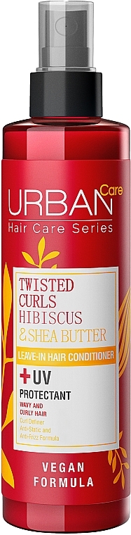 Двофазний кондиціонер для волосся з олією гібіскусу та маслом ши - Urban Pure Twisted Curls Hibiscus & Shea Butter Leave In Conditioner — фото N1
