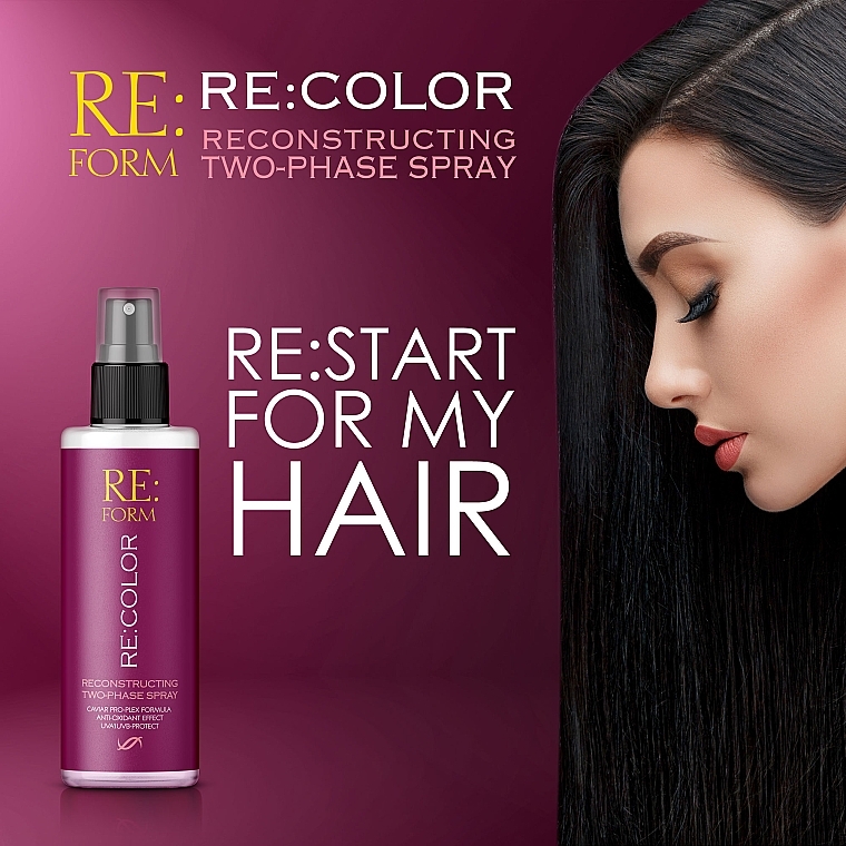 Двухфазный спрей для восстановления окрашенных волос "Сохранение цвета" - Re:form Re:color Reconstructing Two-Phase Spray — фото N7