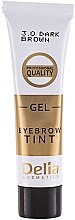 Гель-фарба для брів, темно-коричнева - Delia Eyebrow Tint Gel ProColor 3.0 Dark Brown — фото N2