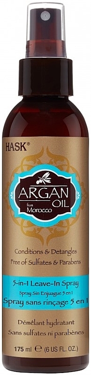 Несмываемый спрей 5-в-1 с аргановым маслом - Hask Argan Oil 5­in-1 Leave-In Spray — фото N1