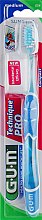 Духи, Парфюмерия, косметика Зубная щетка, средней жесткости "Technique Pro", голубая - G.U.M Medium Compact Toothbrush