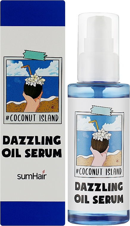 Масло-сыворотка для волос - Sumhair Dazzling Oil Serum #Coconut Island — фото N2