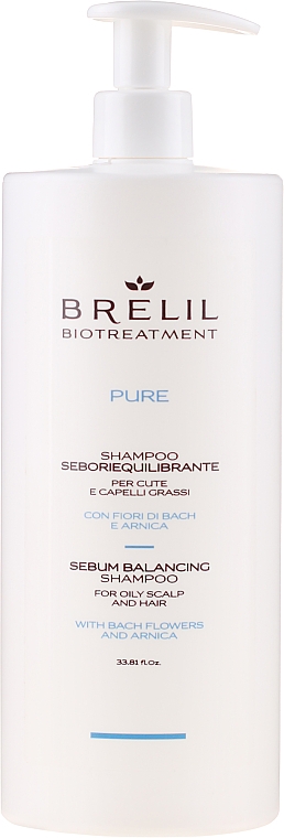 Шампунь для жирных волос - Brelil Bio Traitement Pure Sebum Balancing Shampoo — фото N3