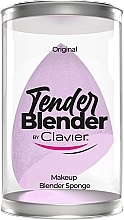 Спонж для макияжа со скошенной кромкой, сиреневый - Clavier Tender Blender Super Soft — фото N1