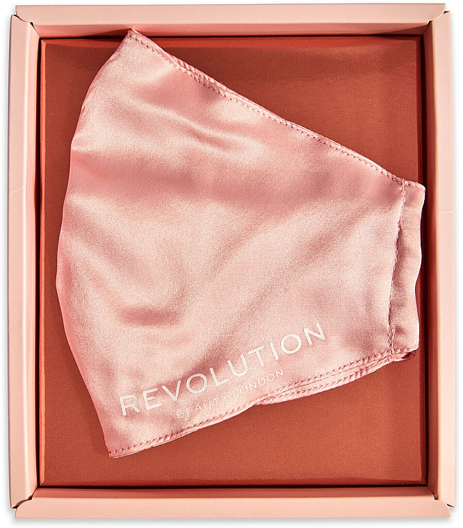 Шовкова захисна маска для обличчя, рожева - Makeup Revolution Re-useable Fashion Silk Face Coverings Pink — фото N1