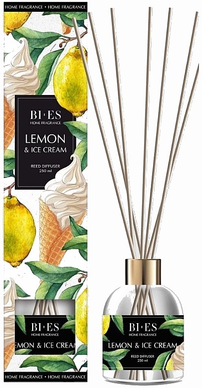 Аромадиффузор "Лимон и мороженое" - Bi-Es Home Fragrance Lemon & Ice Cream Reed Diffuser — фото N1