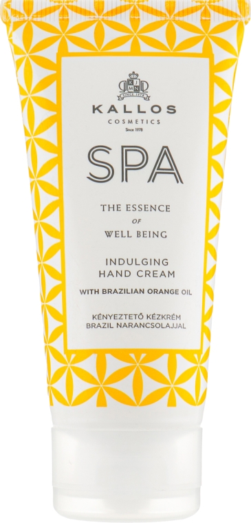Крем для рук - Kallos Cosmetics SPA Indulging Hand Cream With Brazilian Orange Oil — фото N1