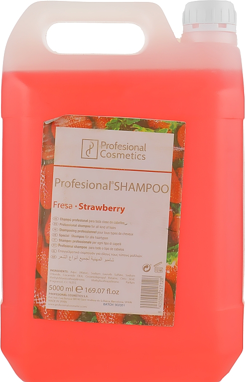 Професіональний шампунь для салонів краси "Полуниця" - Profesional Cosmetics Shampoo — фото N1